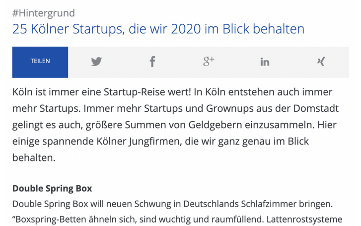 Double Spring Box im Radar von Deutsche Startups